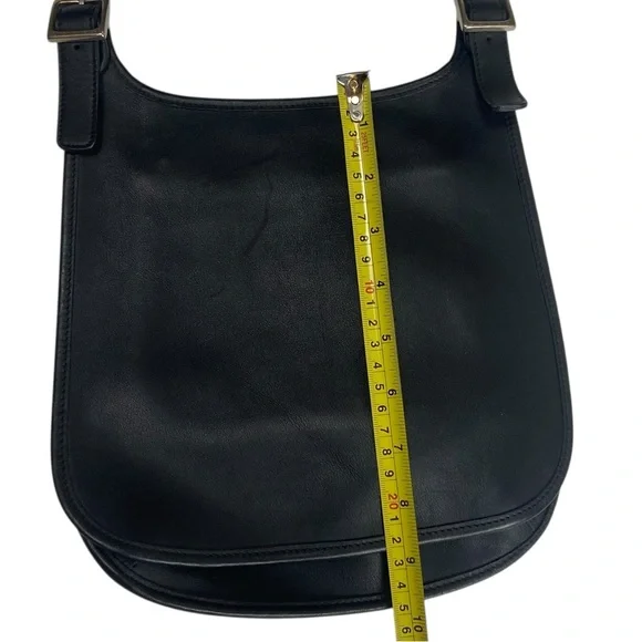 Vintage Coach Legacy Saddle Bag Black Slim Flap 9131 - Picture 13 of 15